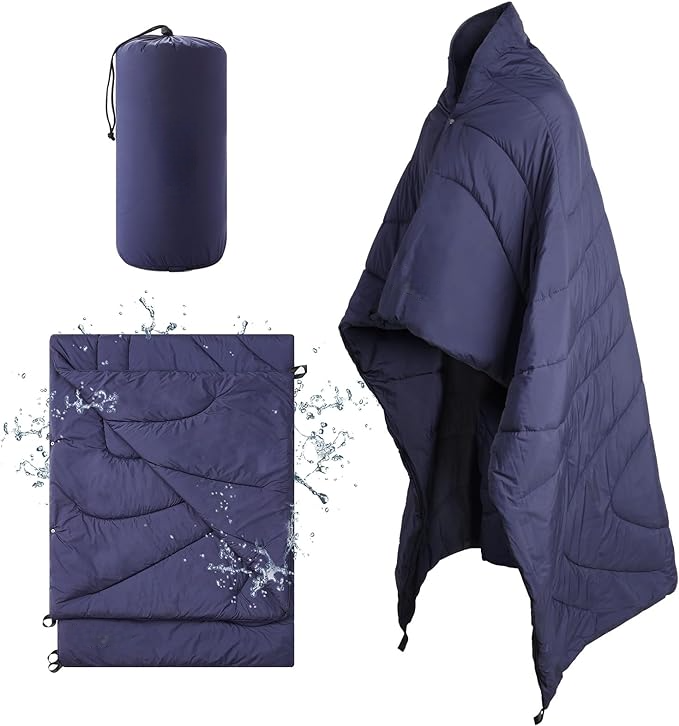 Lightweight Compact Camping Quilt Blankets for Travel, Beach, Picnic, 55 x 70 inches